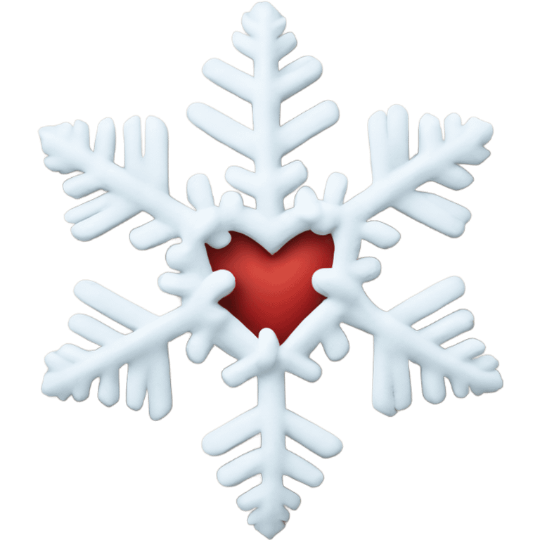 A heart shaped snowflake  emoji