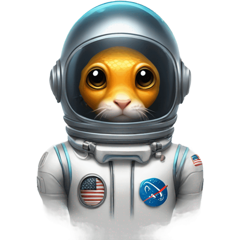 Astronaut fish emoji