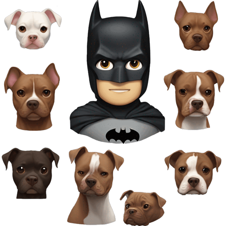 Batman with brown pitbull emoji