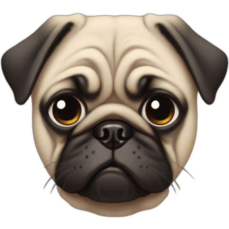 sad pug face emoji