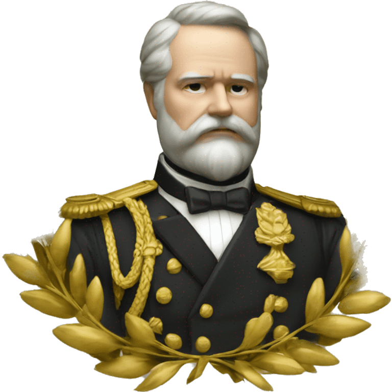 Laurel wreath Pedro II of Brazil golden statue emoji