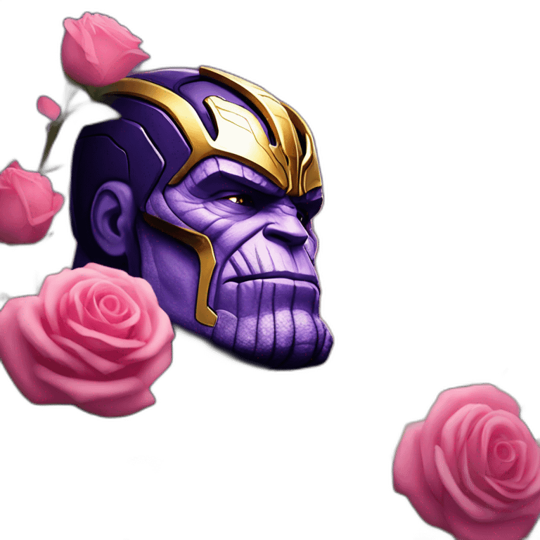 thanos smelling roses emoji