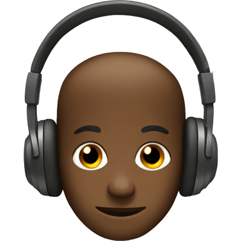 Brown headphones emoji