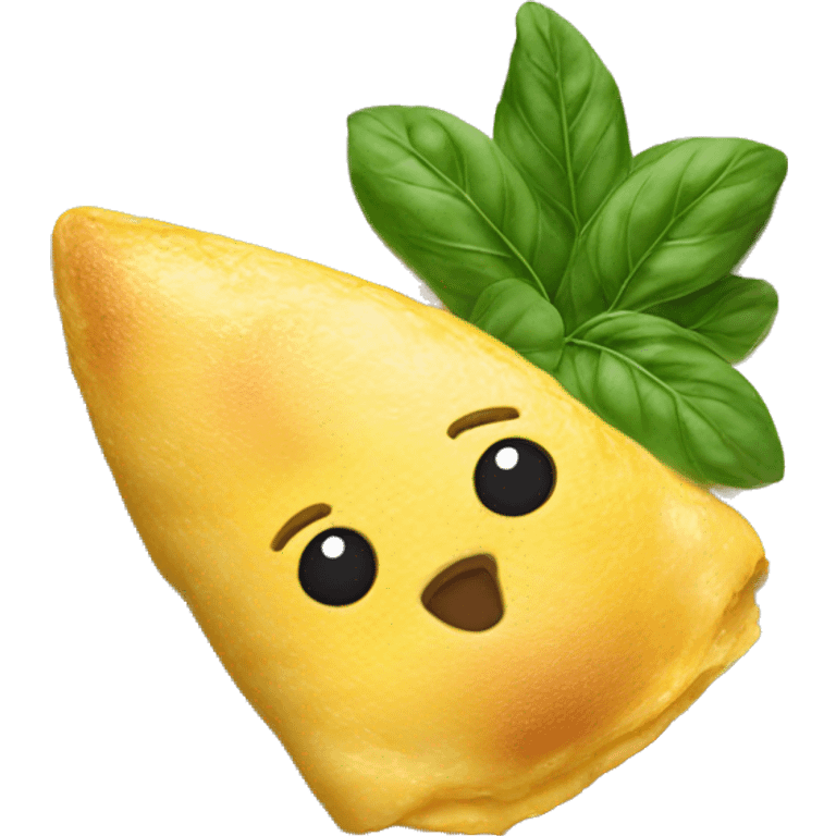 French omelette on a plate emoji