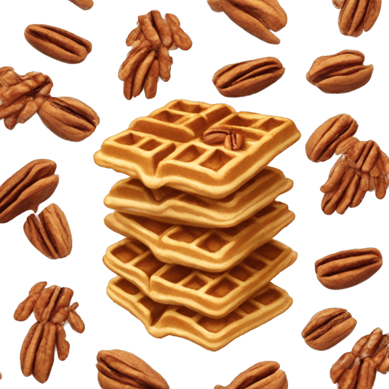 Cinnamon waffles with pecans aesthetic  emoji