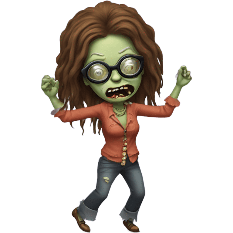  janis joplin zombie  dancing (wearing circle glasses) emoji