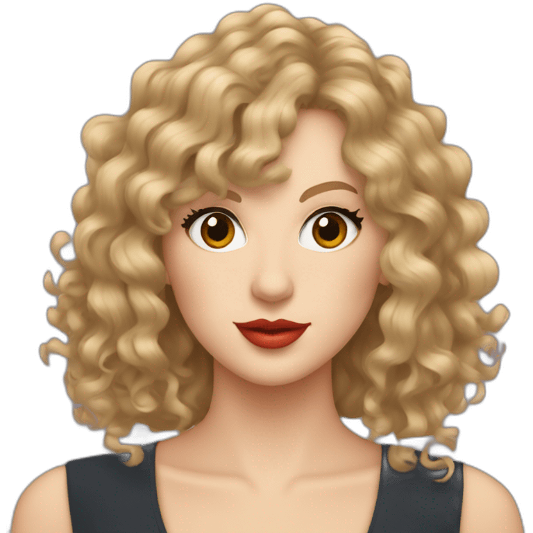 Taylor swift with curly hair emoji