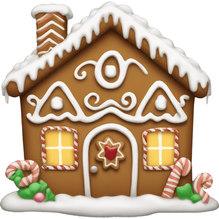 cute gingerbread house emoji