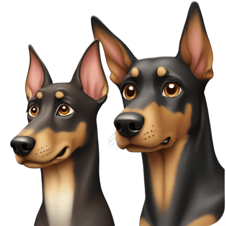 wolf and dog doberman emoji