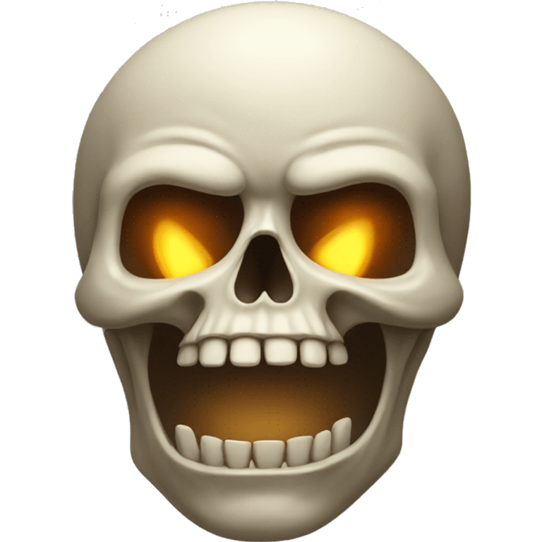 Shocking skull emoji