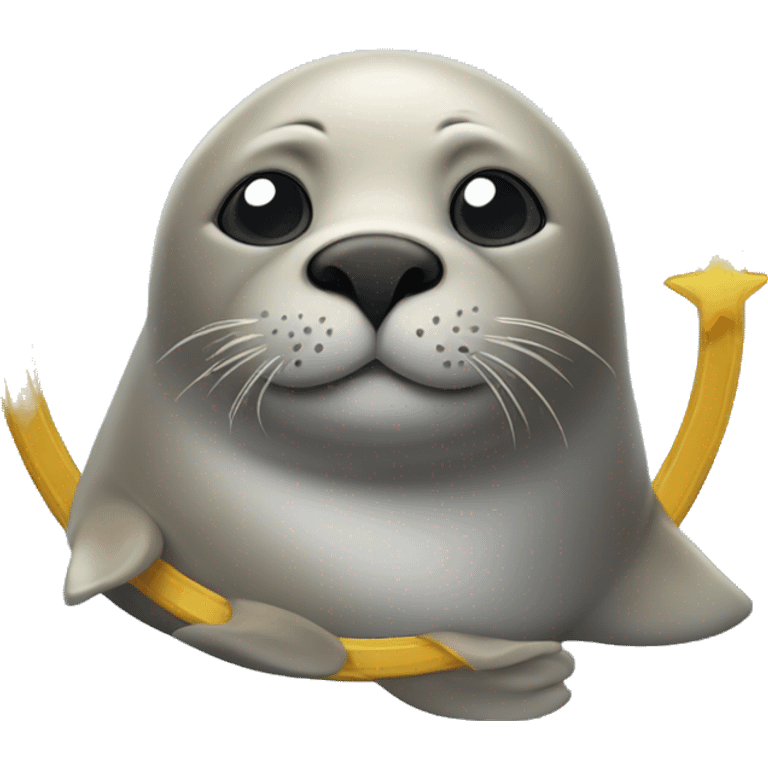 Seal with halo around the head emoji