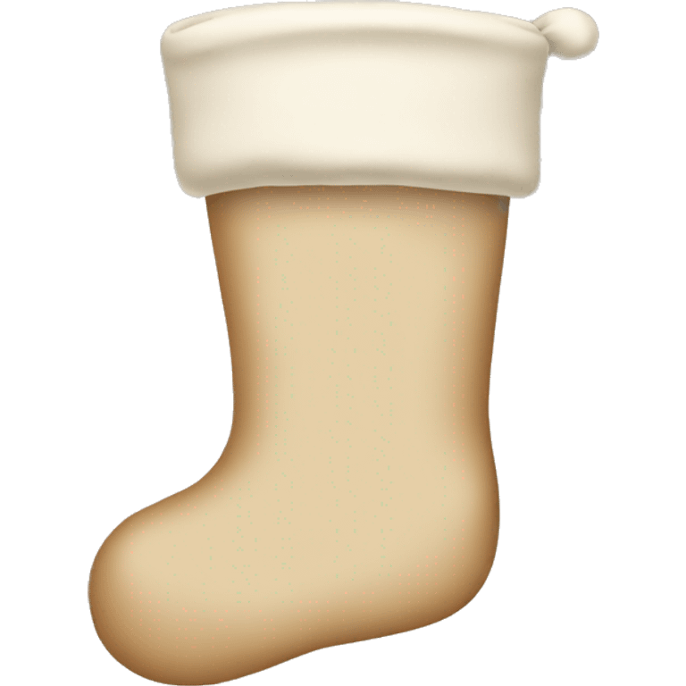 Beige christmas stocking emoji