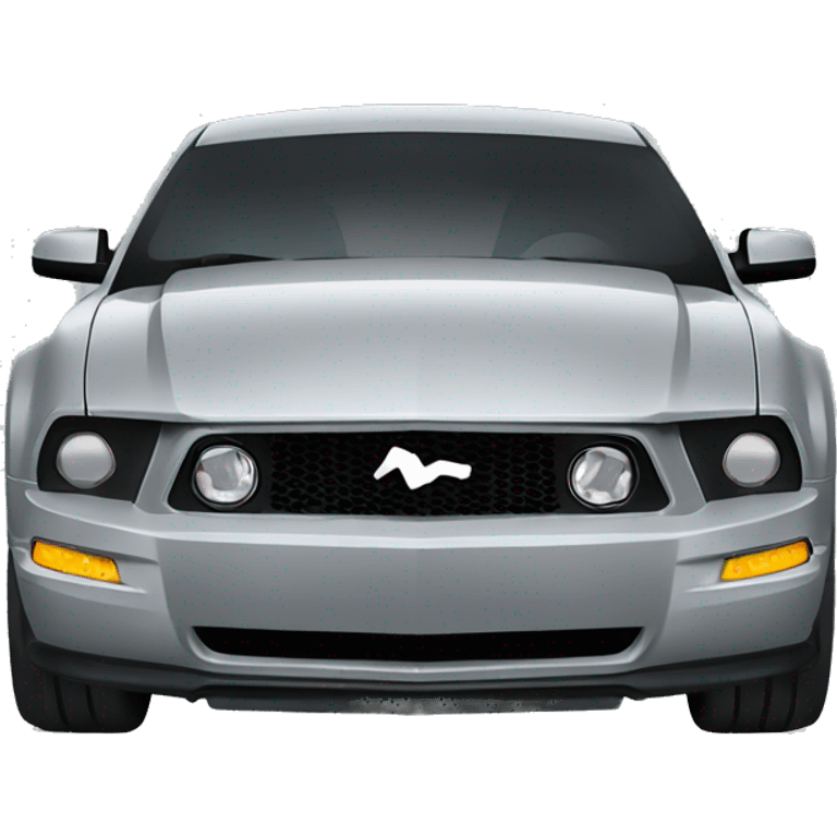 Grey Ford mustang with glitter bow  emoji