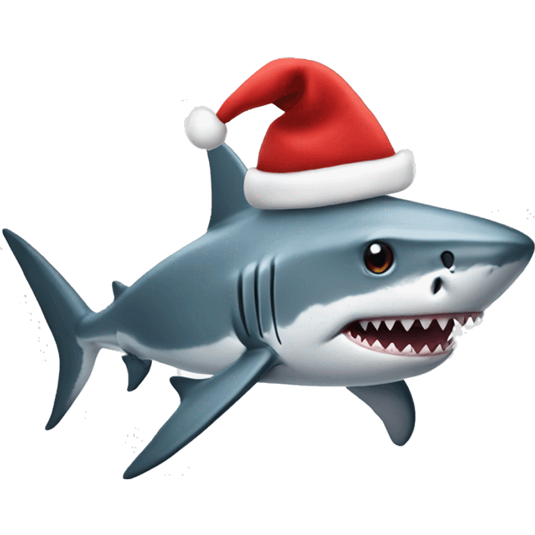 shark with santa hat emoji