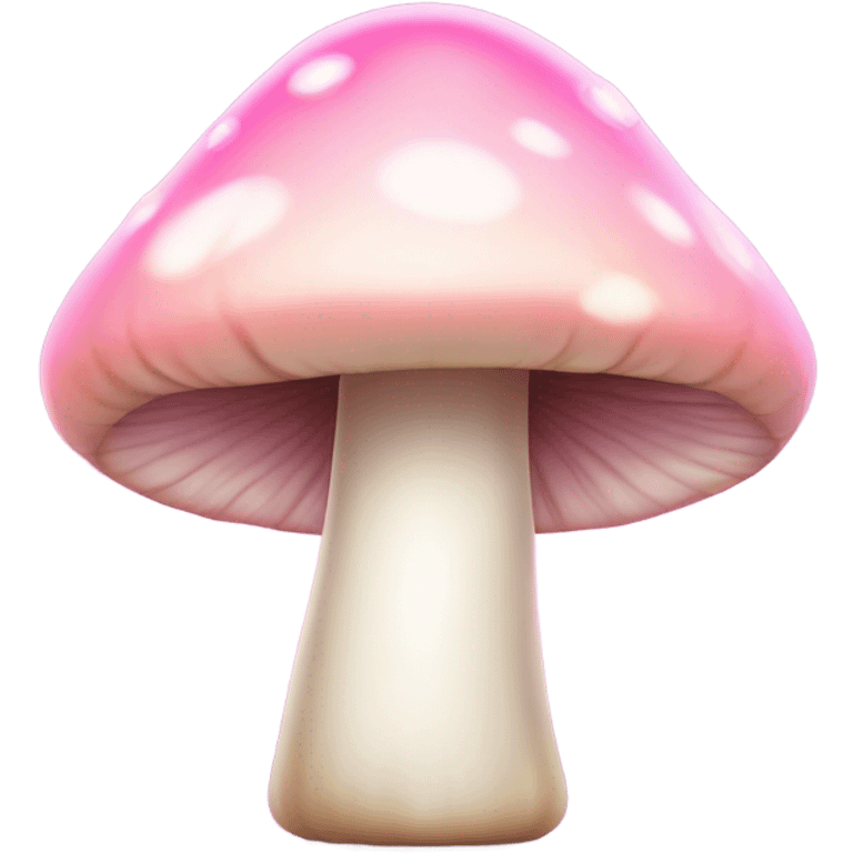 Light pastel pink mushroom with sparkles emoji