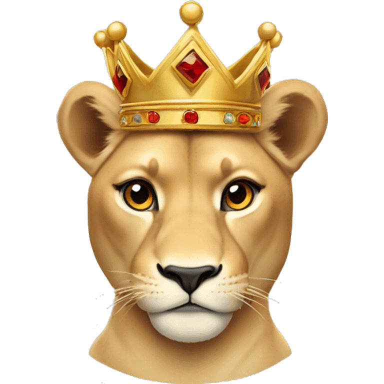 Lioness with a crown emoji