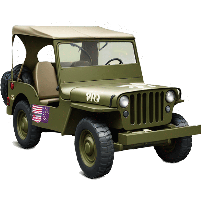  Barbie themed 1945 Willys army jeep  emoji