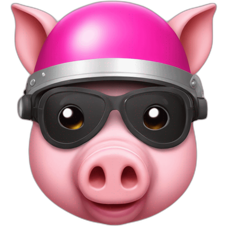 Pig in a helmet with a symbol z emoji