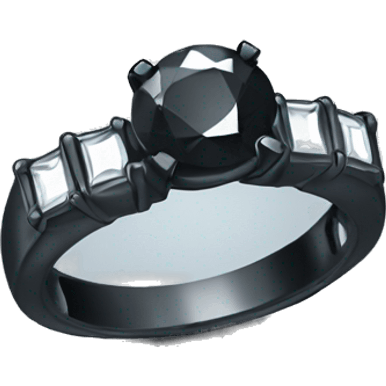 Black diamond ring  emoji