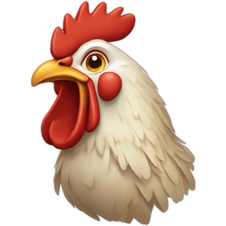 cheerful rooster emoji