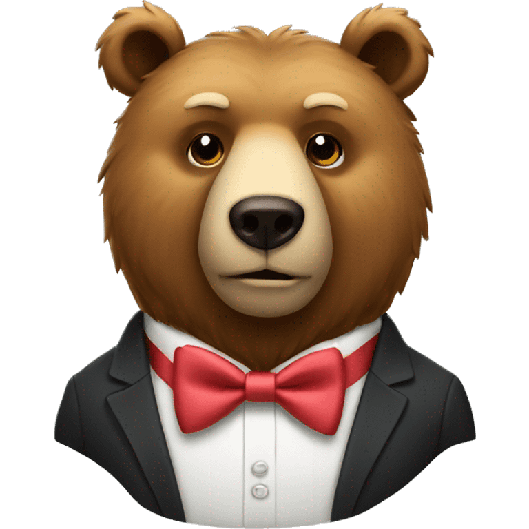 Bear wearing a bow tie  emoji