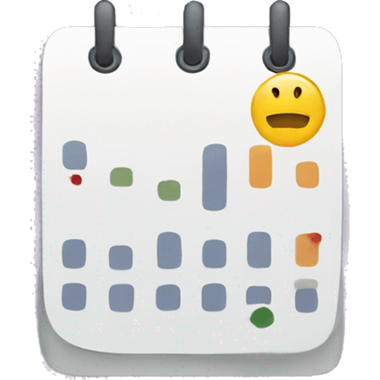 Minimalist calendar icon emoji