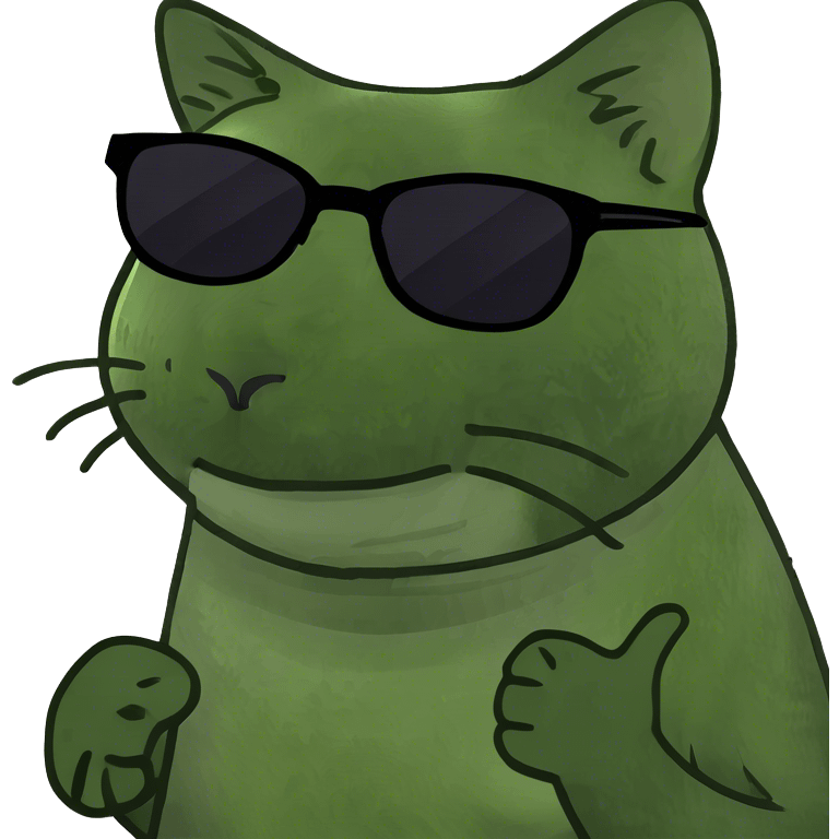 Cat with sunglasses emoji