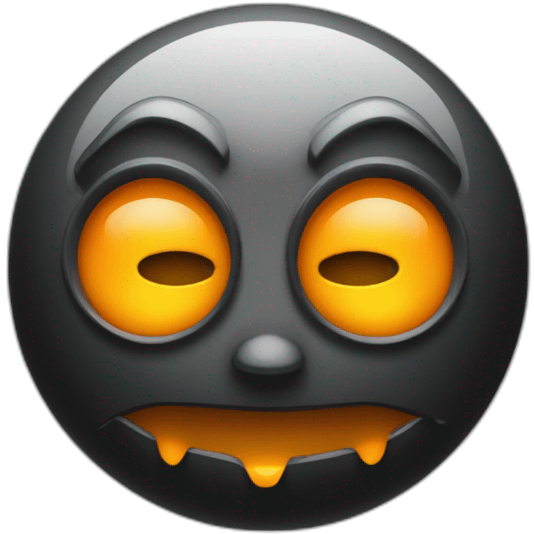 Masque de citrouille avec les yeux noir et un couteaux emoji