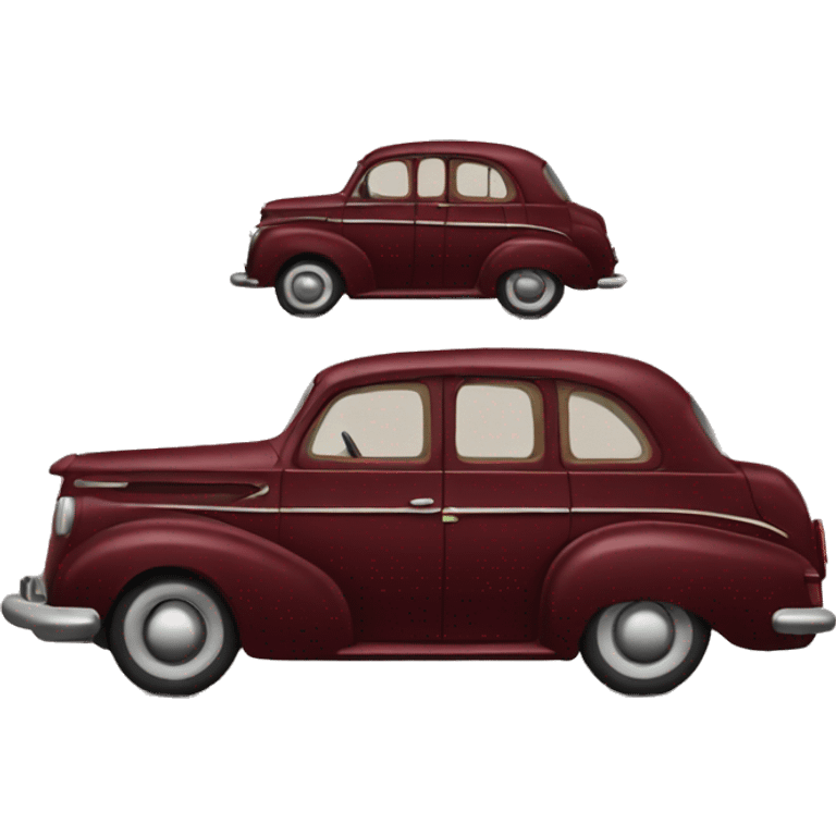 Dark red wintage car emoji