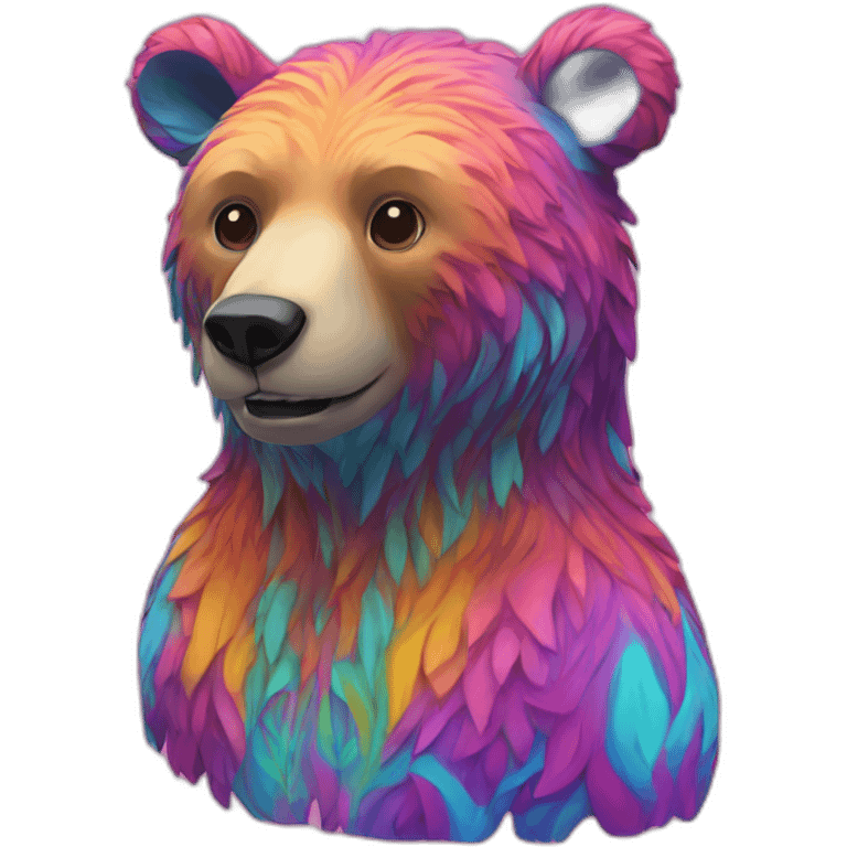 psychedelic bear emoji