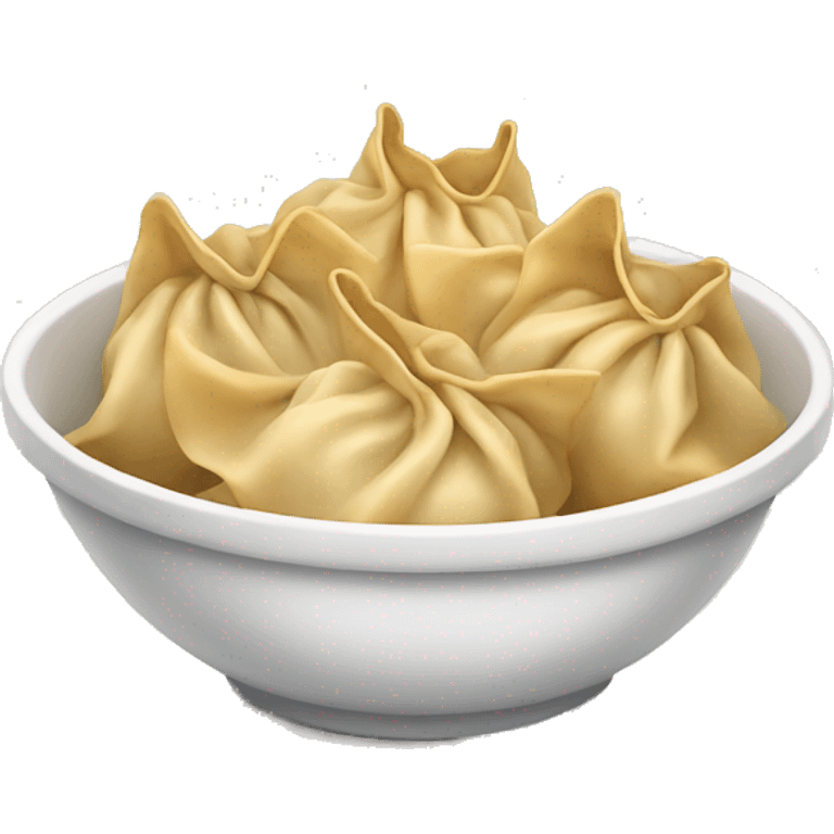 A bowl of wonton dumplings  emoji