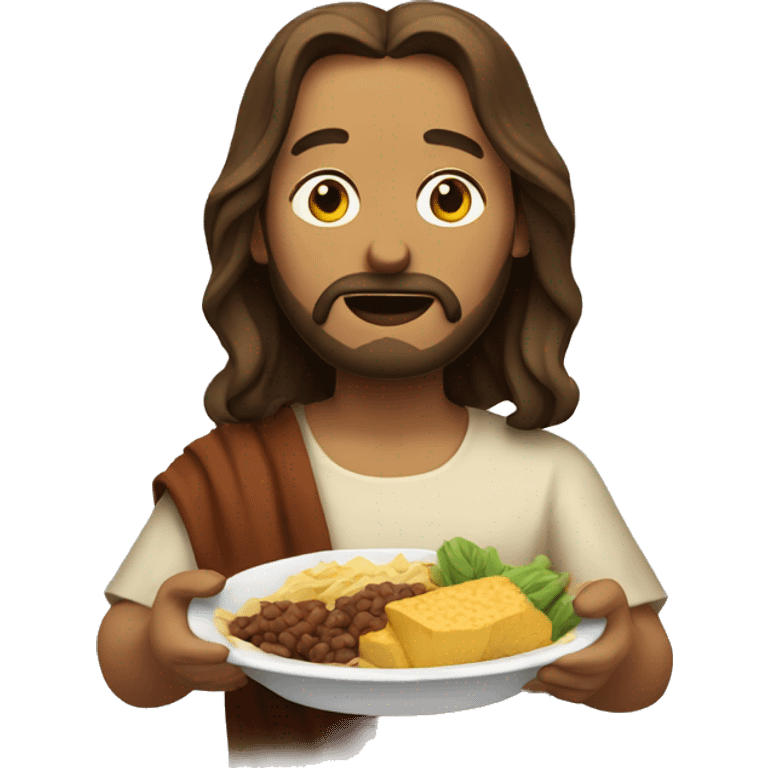 Jesus eating food  emoji