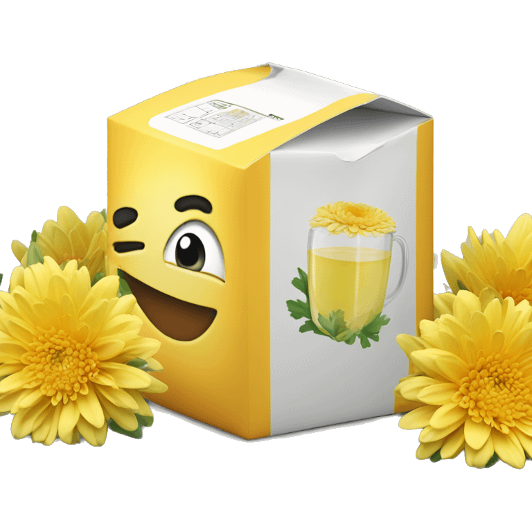 Chrysanthemum juice in box emoji