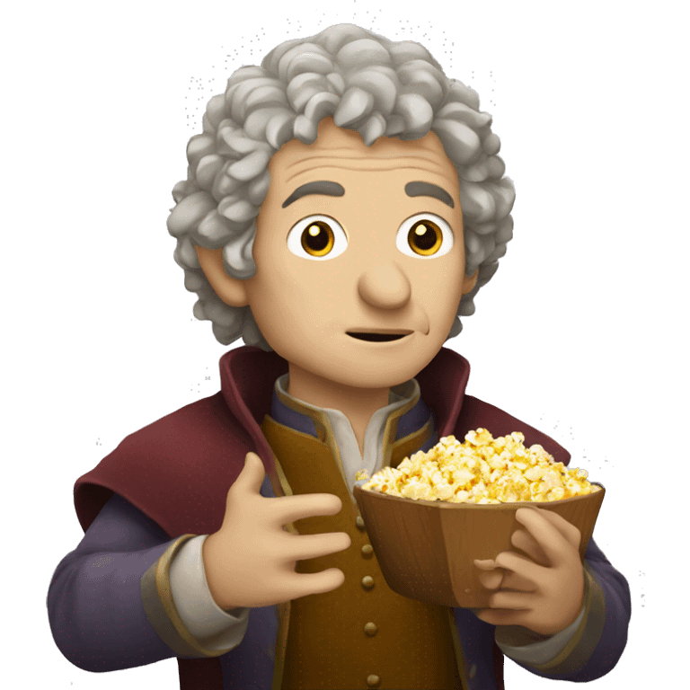 bilbo eating popcorn emoji