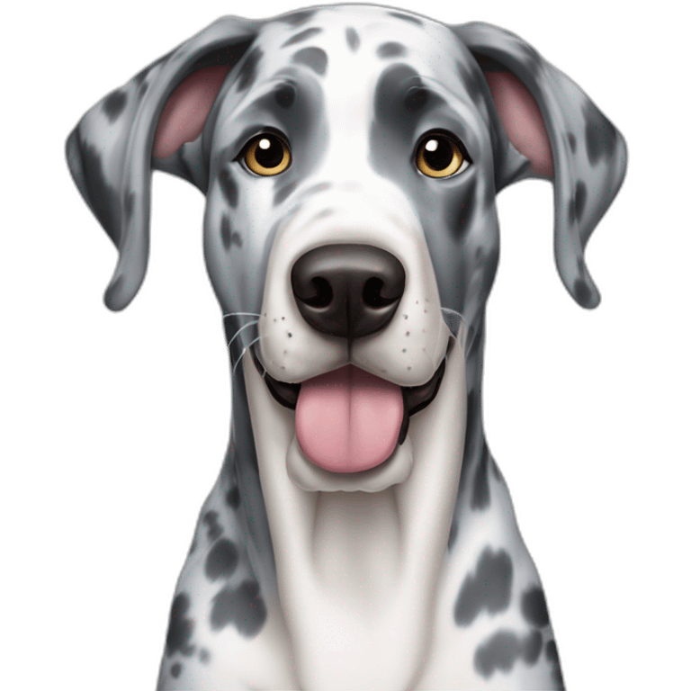 blue merle and white great dane emoji