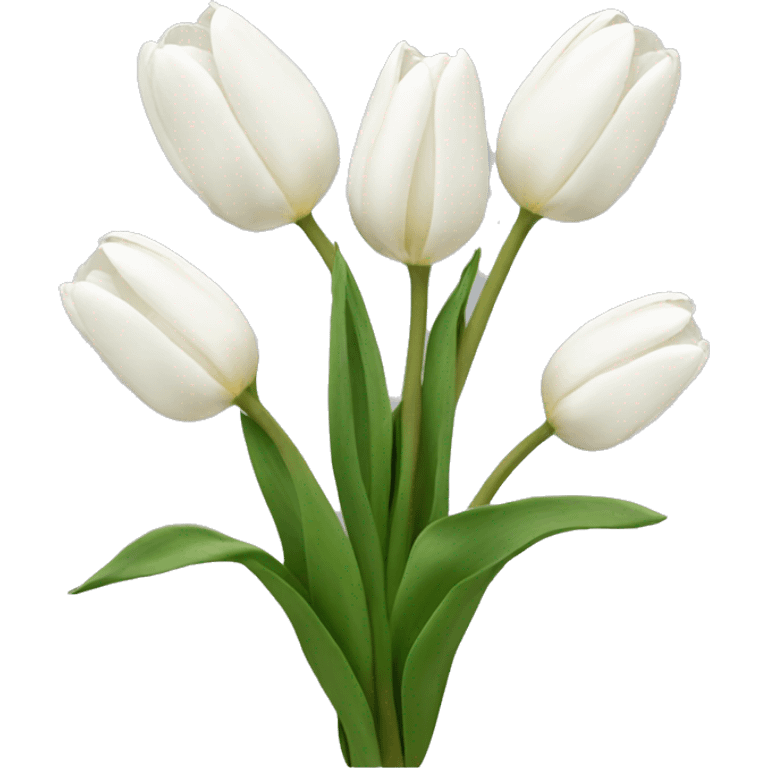 White tulips emoji