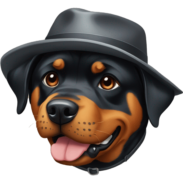 rottweiler in hat emoji