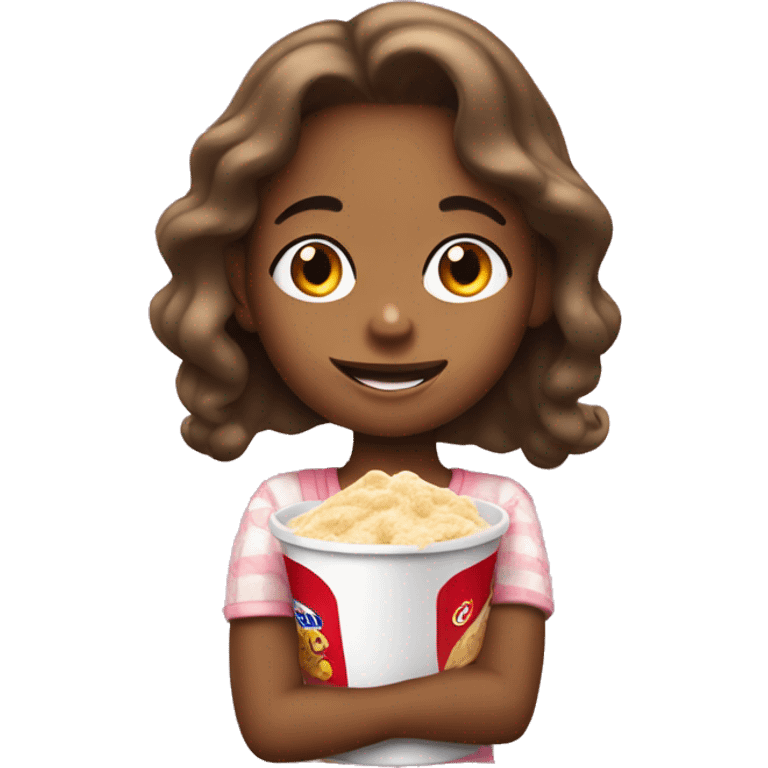 girl eating cerelac  emoji