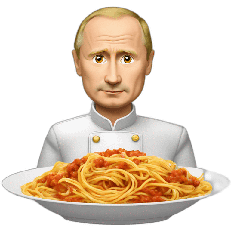 putin as spaghetti bolognese emoji