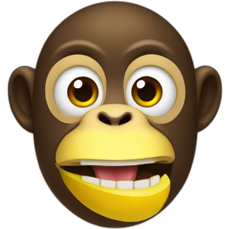 hungry monkey banana emoji