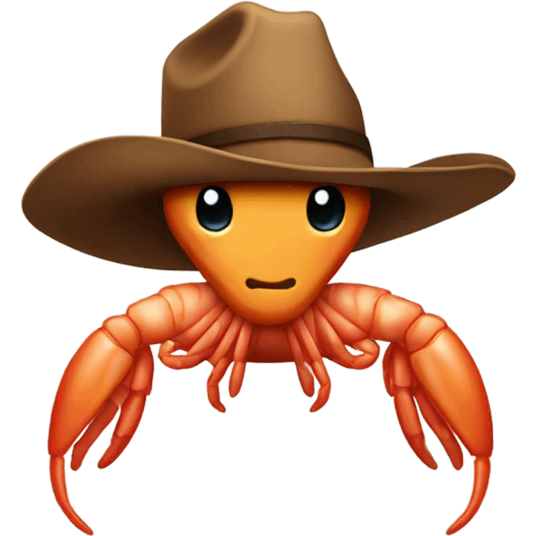 Shrimp in a cowboy hat emoji