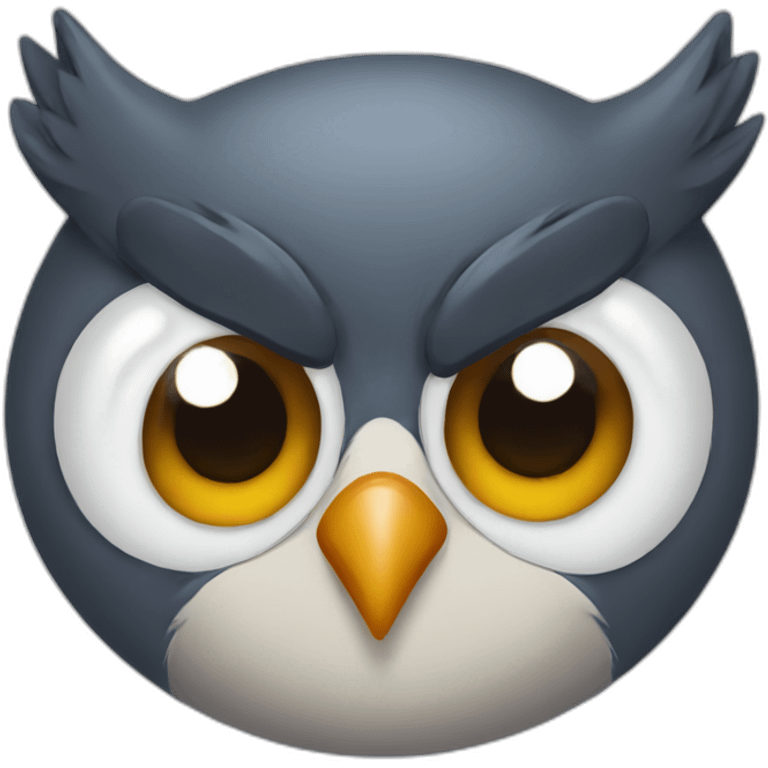 a goofy owl emoji