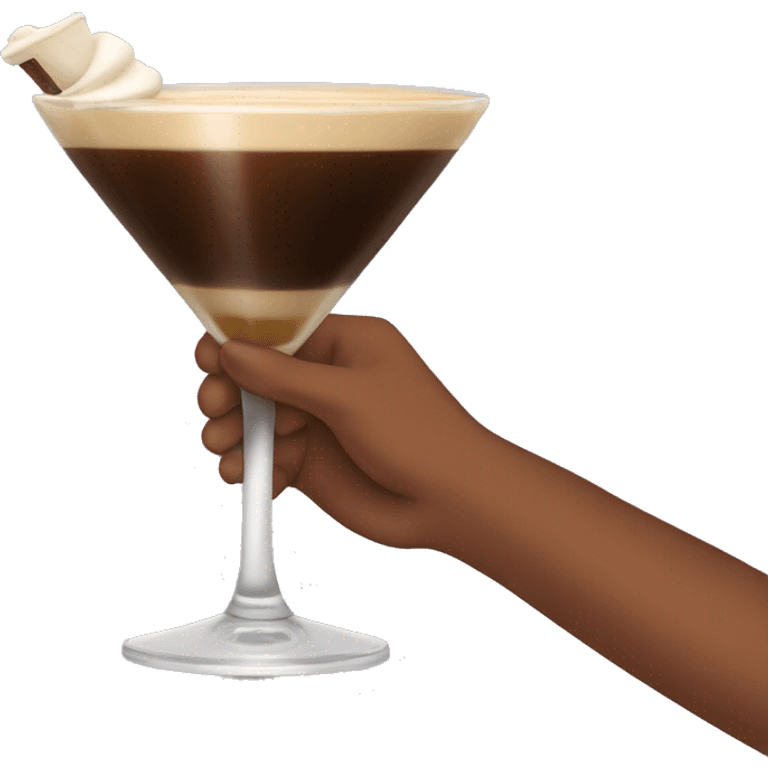 hand holding espresso martini emoji