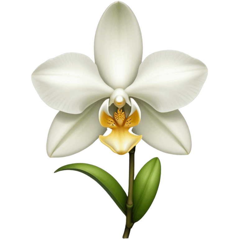 single white Dendrobium Orchid emoji