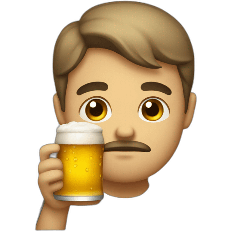 Sad beer emoji