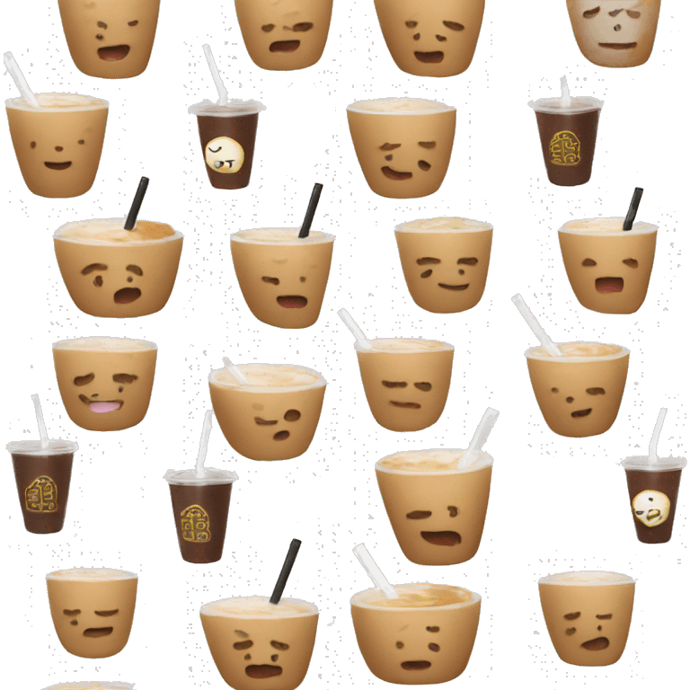 white boy with boba tea emoji