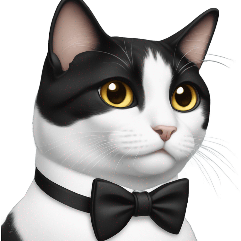 Tuxedo cat in a tuxedo emoji