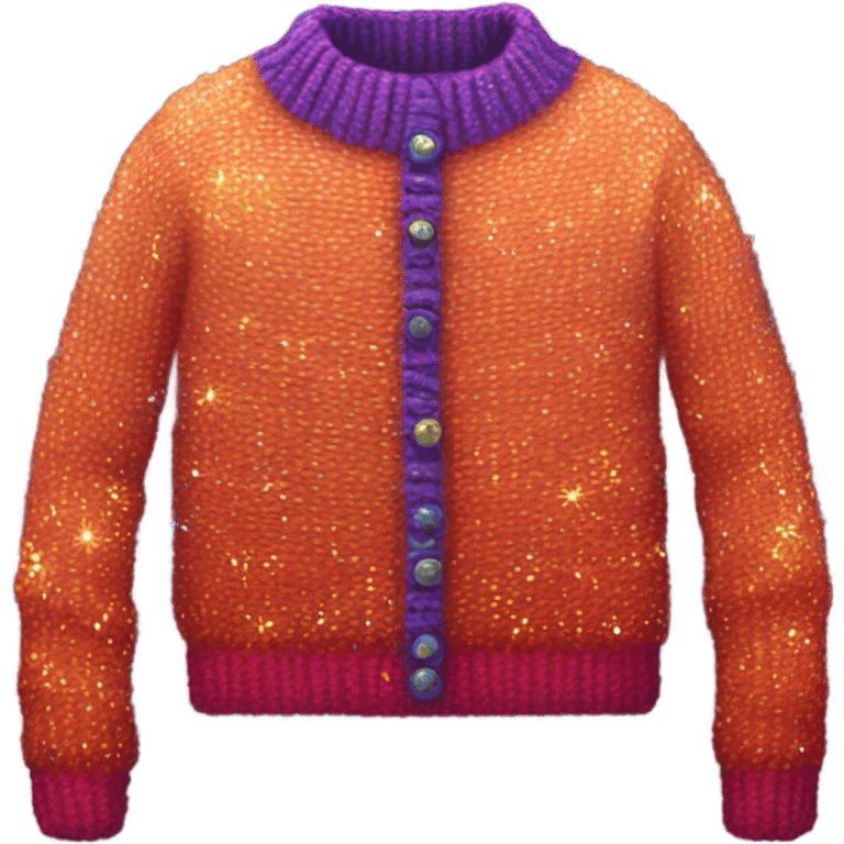 Knit firework sweater with glittery  emoji