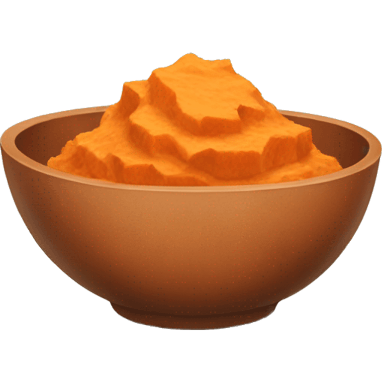 mashed sweet potatoes in a bowl emoji