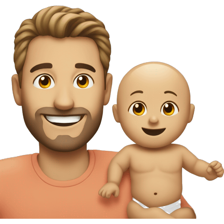 happy man with baby emoji